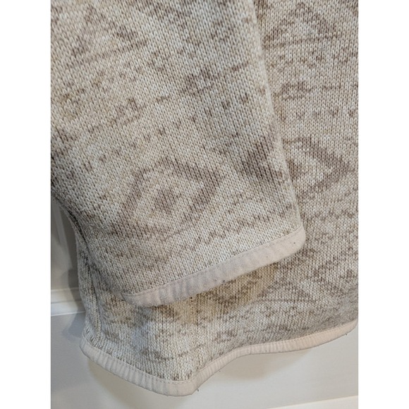 Eddie Bauer Sweater Womens Beige Gray Full Zip Sweatshirt Southwest Aztec Size M - Picture 5 of 8